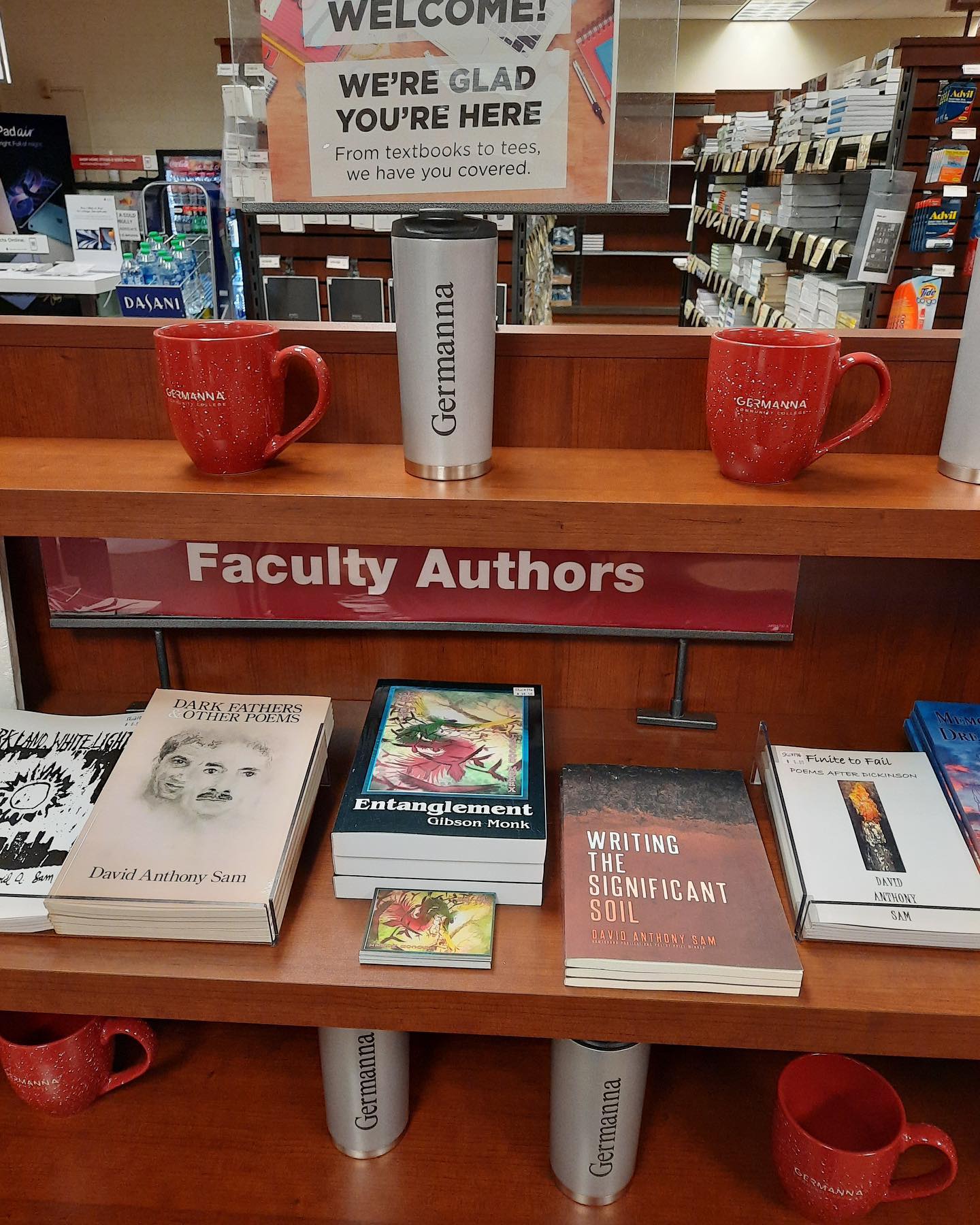 My thanks to the Bookstore at Germanna Community College - Fredericksburg for offering my books for sale.