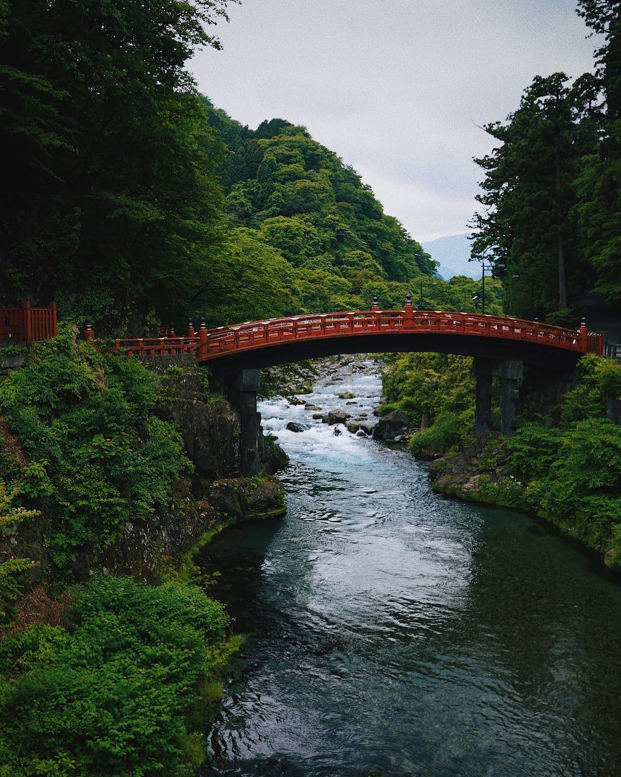 Nikko, Tochigi, JapanBrown Concrete Bridge Between Trees by Mat Kedzia