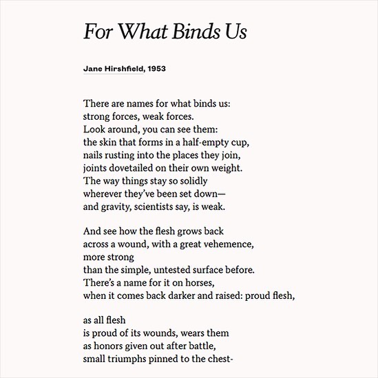 Jane Hirshfield is one of my favorite contemporary poets