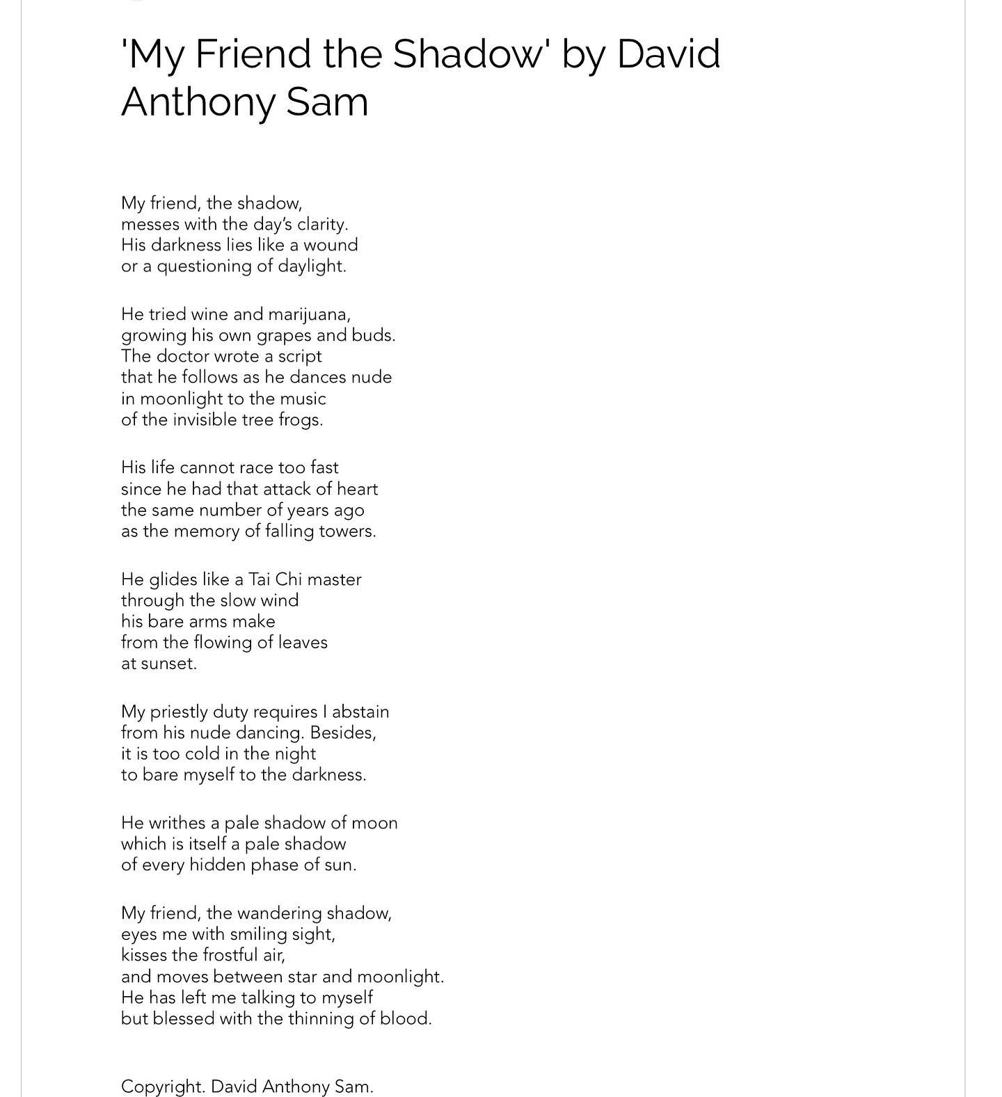 A more recent poem published in MONO