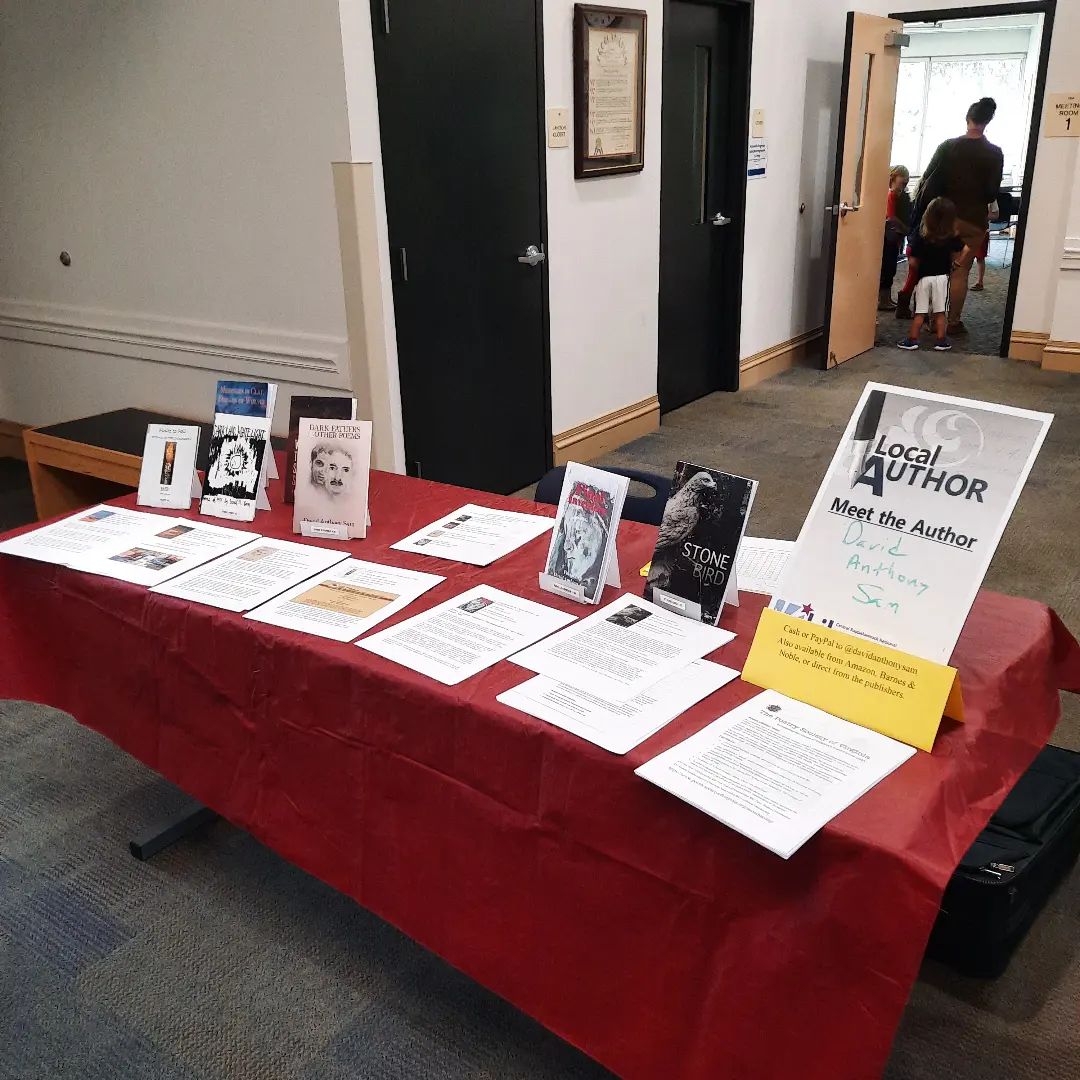 Signing my books at the Porter branch of the Central Rappahannock Regional Library in Stafford VA