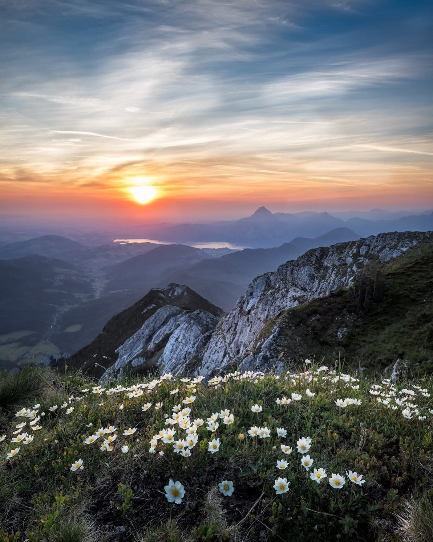 Scenic View of Mountains During Dawn by Simon Berger