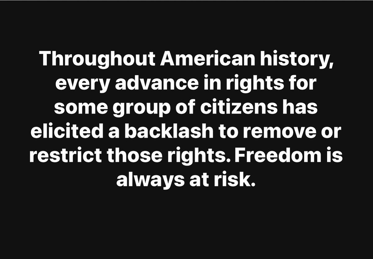 Freedom is always at risk