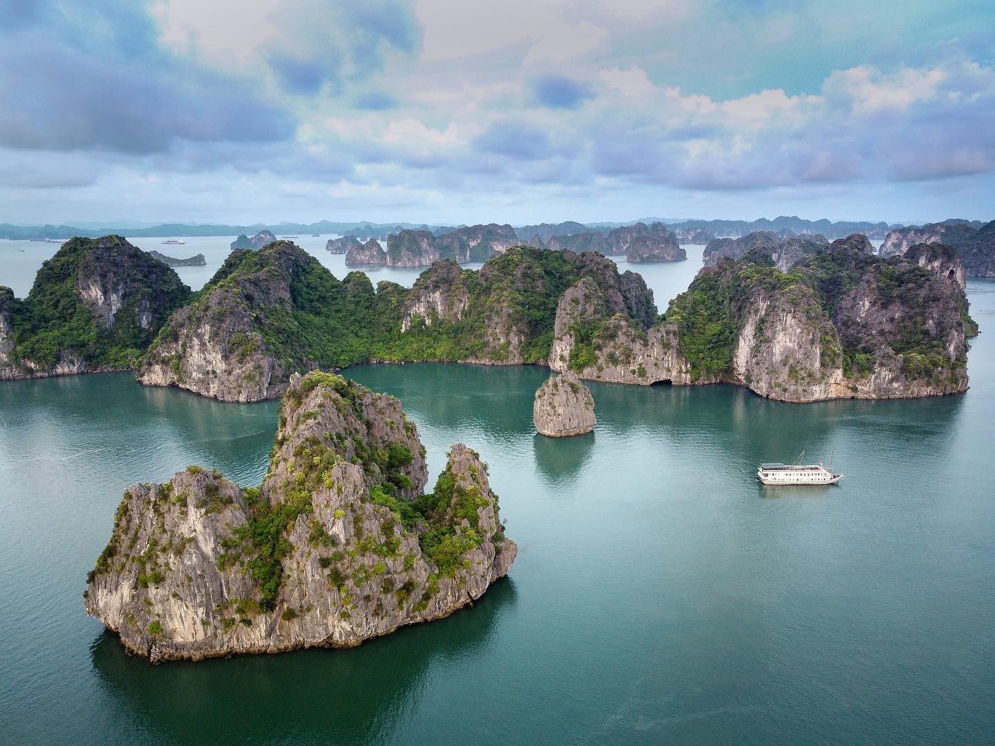 Aerial View of the Ha Long Bay in Vietnam by Quang Nguyen Vinh