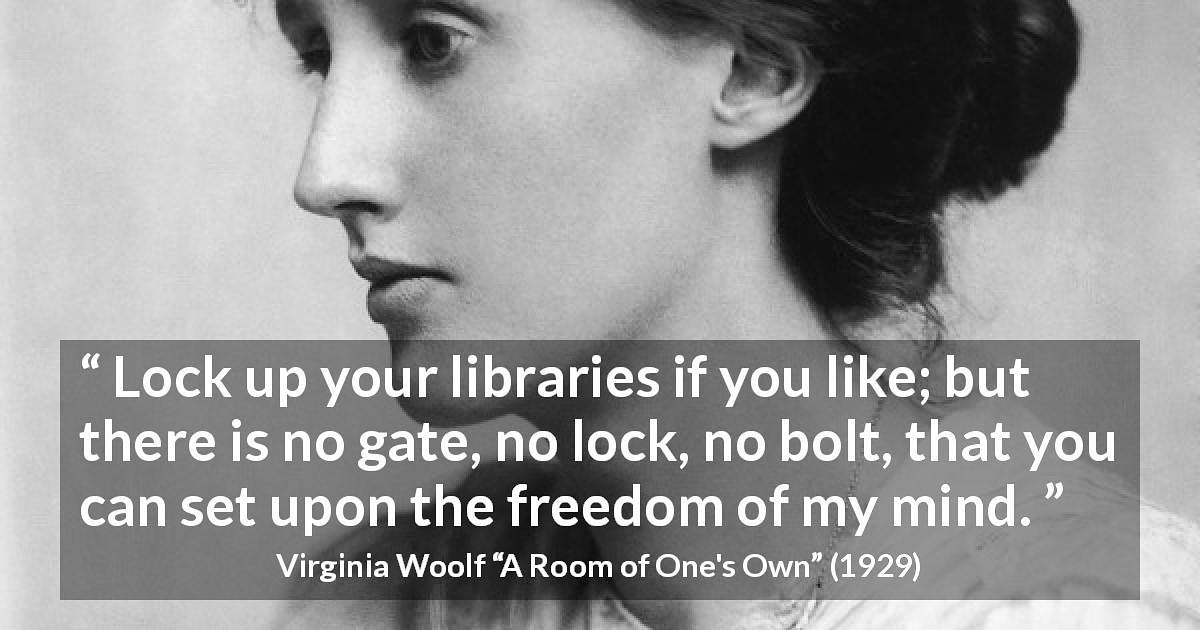 Virginia Woolf on book banning