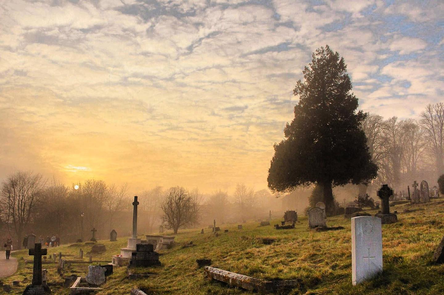 Hampshire, England, United KingdomCemetery Under the Cloudy Sky by Anna-Louise