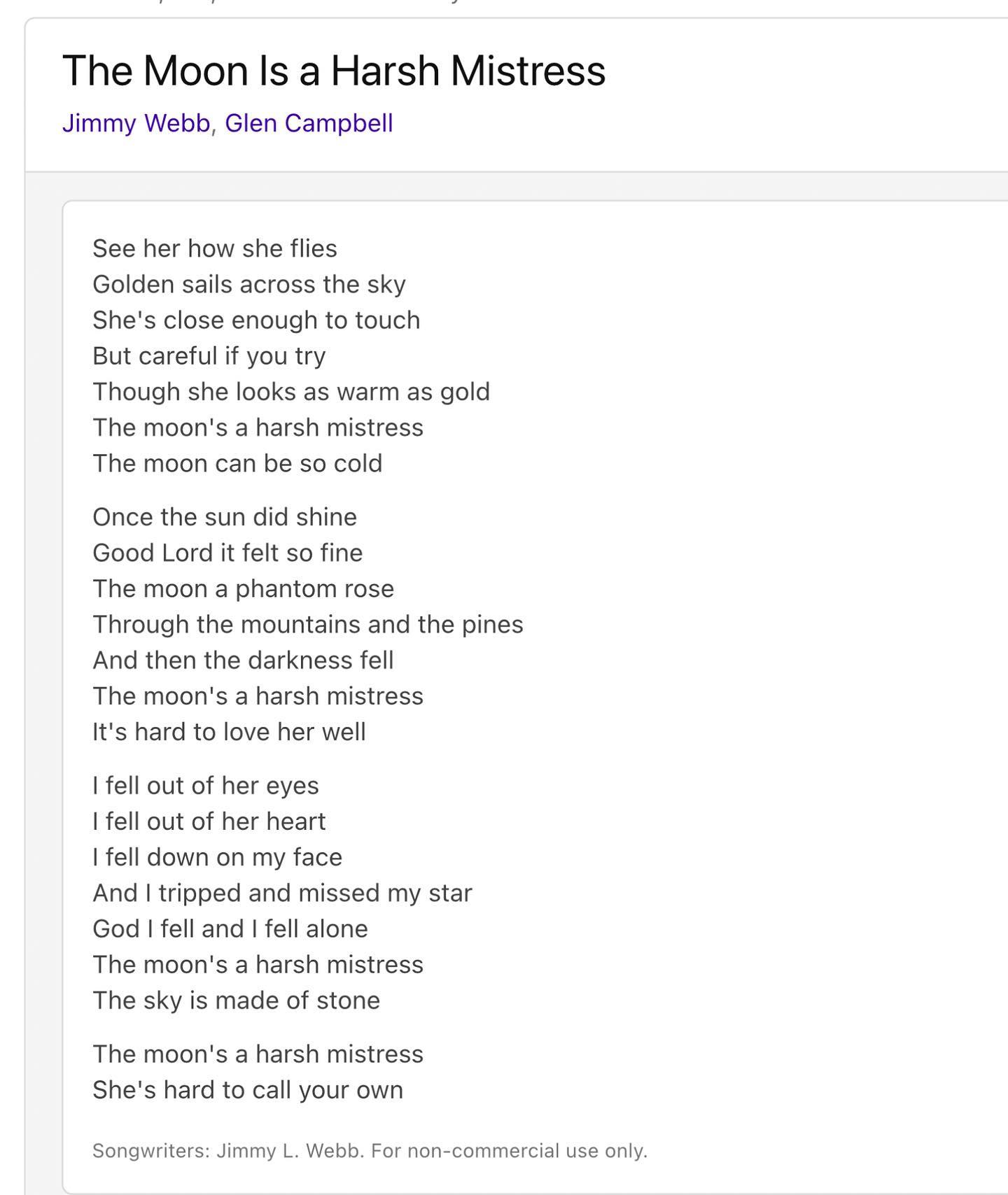 A great Jimmy Webb song