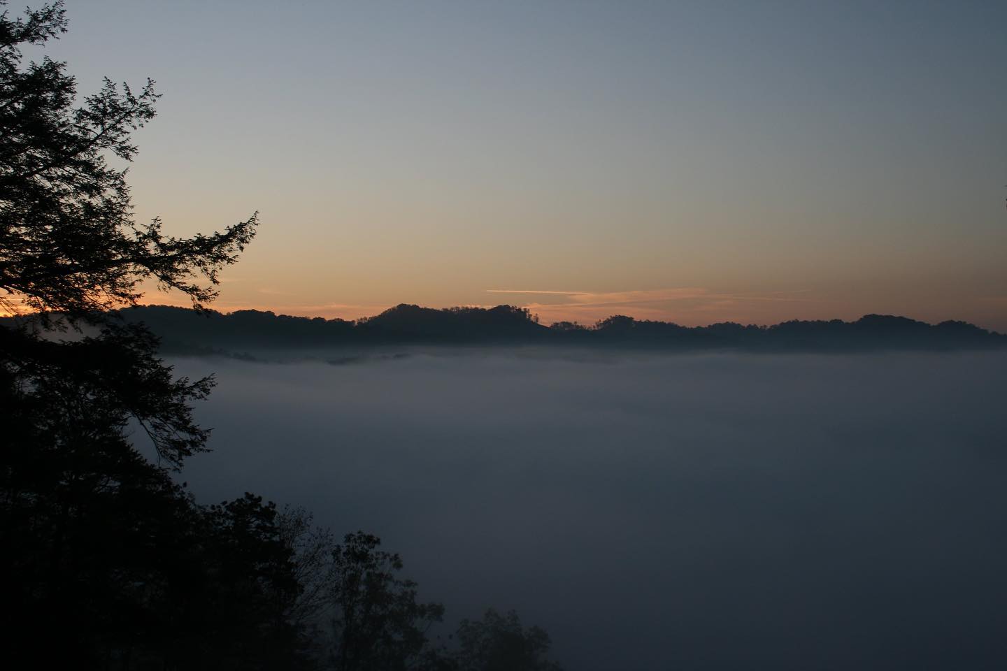 My photo of morning fog in the valley below at Breaks Interstate Park