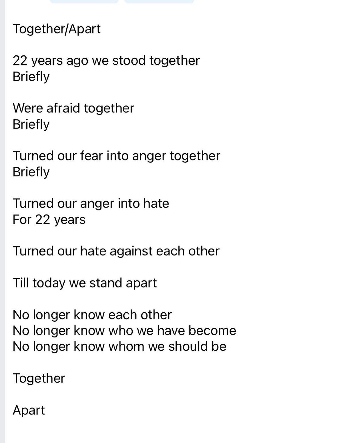 “Together/Apart” by David Anthony Sam